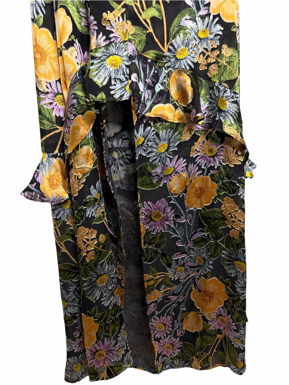 For Love & Lemons Floral Cutout Maxi Dress XS - Picture 10 of 12